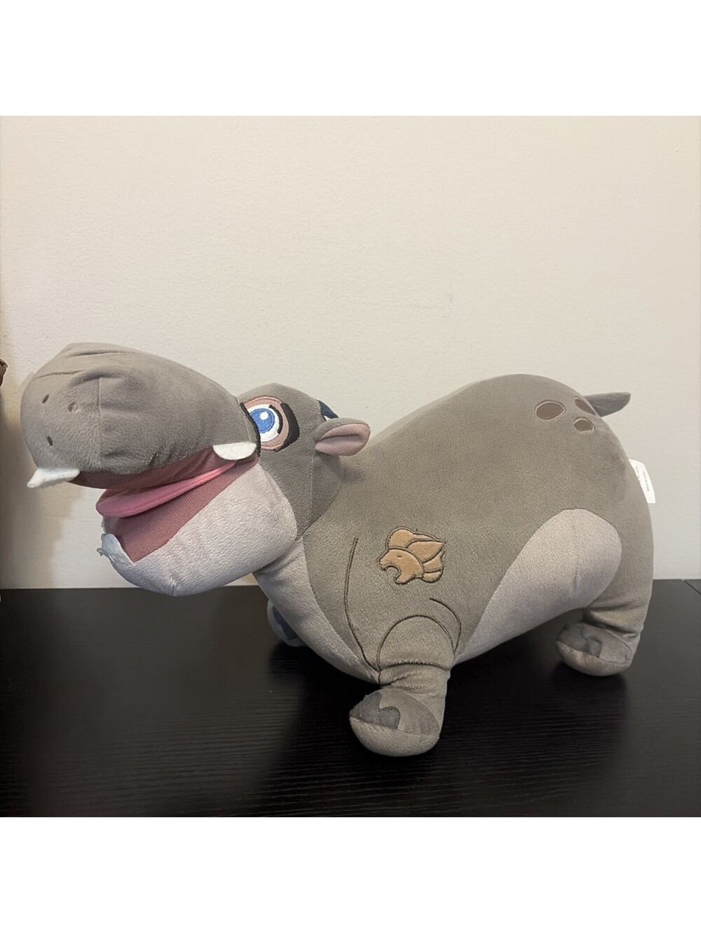 Disney Jr Lion Guard Beshte Large Hippopatamus Plush Stuffed Animal CLEAN 18 in